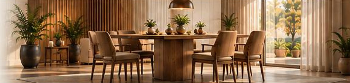 Dining room in a Casa Living showroom
